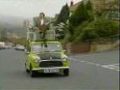Mr. Bean Video - Mr. Bean driving on roof of a car