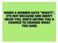 Women says...