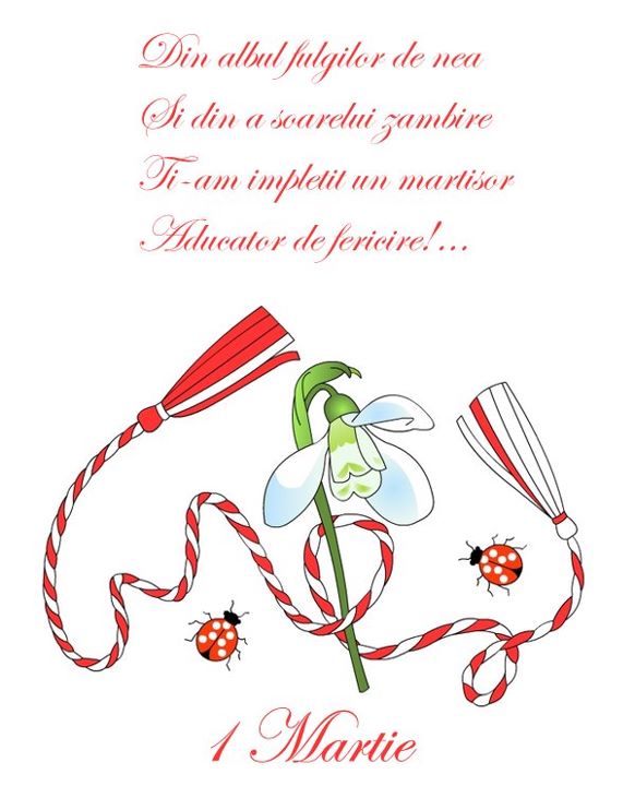 Felicitare 1 Martie Un Martisor Din Albul Fulgilor De Nea Bizi Ro